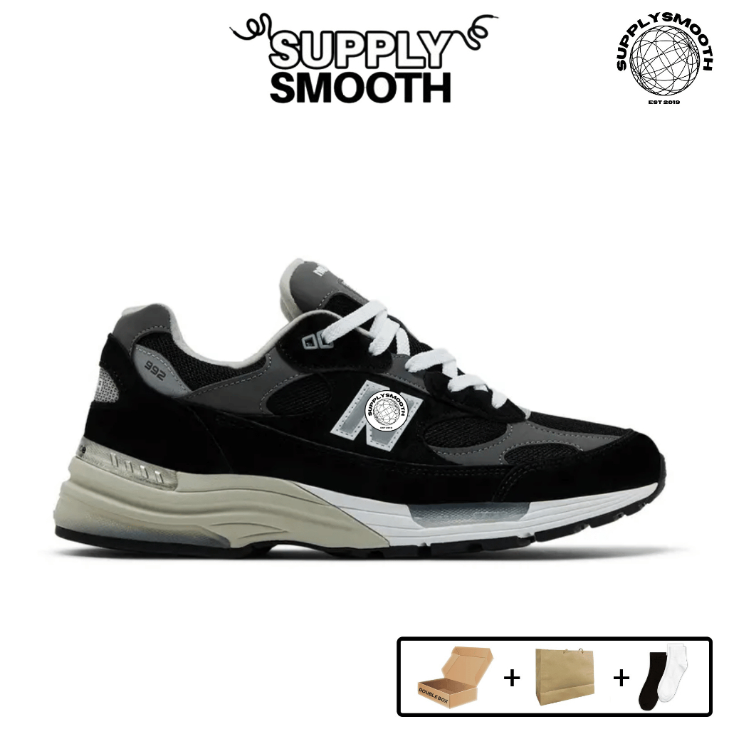 Sepatu Sneakers 992 Black Grey M992BK - SUPPLYSMOOTH
