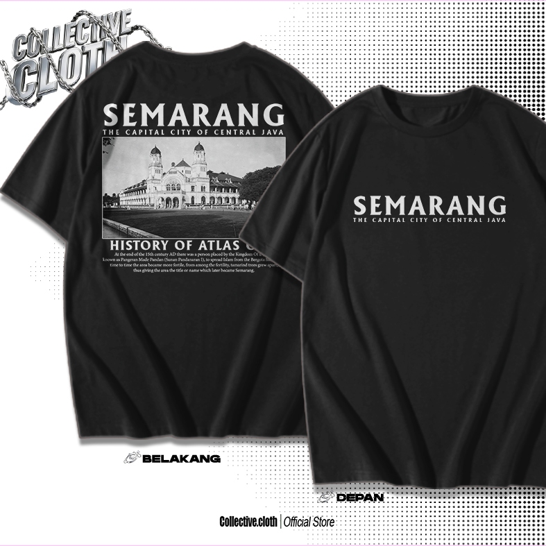KAOS KOTA SEMARANG THE CAPITAL CITY OF CENTRAL JAVA KAOS SEMARANG KAOS T-SHIRT DISTRO PRIA SEMARANG 