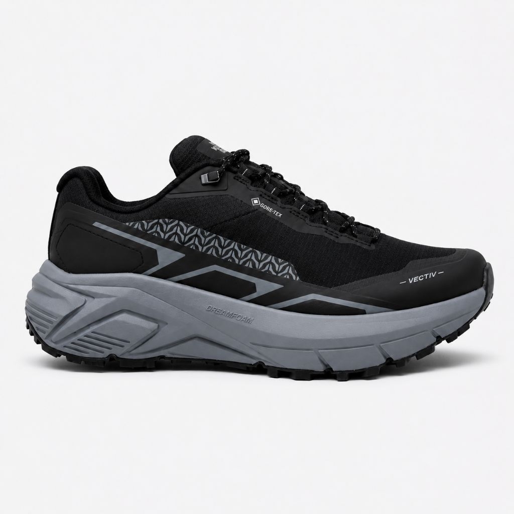 Sepatu Hiking North Face Vectiv Gore-Tex Black/Grey