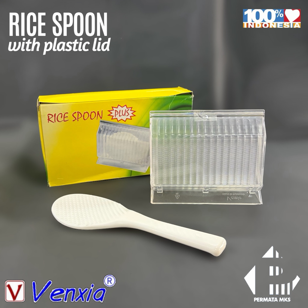 Sendok Nasi Tutup Anti Lengket Mudah Dibersihkan Plastik Venxia / Rice Spoon Plus / Rice Spoon with 