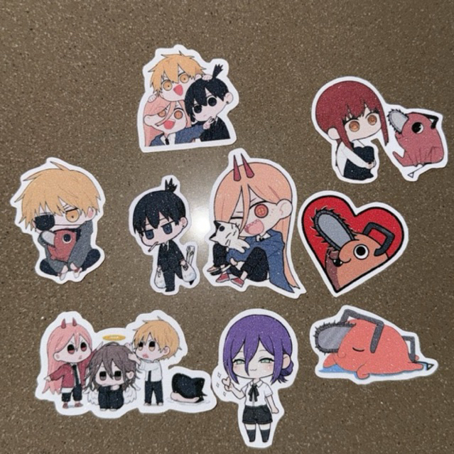 STICKER CHNSAWMAN / STICKER ANIME CSM / STICKER ANIME CHNSAWMAN GLITTERY / STICKER ANIME