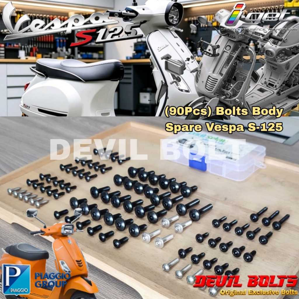 Baut Body Spare Vespa Matic S 125 Baut Body Vespa S-125