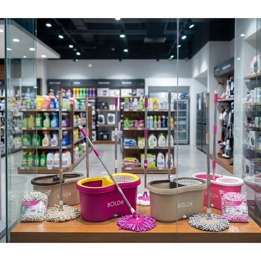 Bolde Super Mop Unicorn Kain Pel Alat Putar Spin Athena Praktis 6L Microfiber Super Komodo Tornado D
