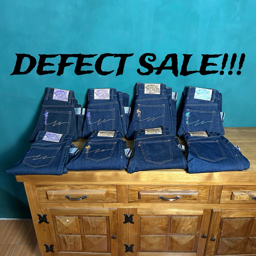 DEFECT SALE Midfielderdenim 14oz 16oz 18oz celana jeans denim