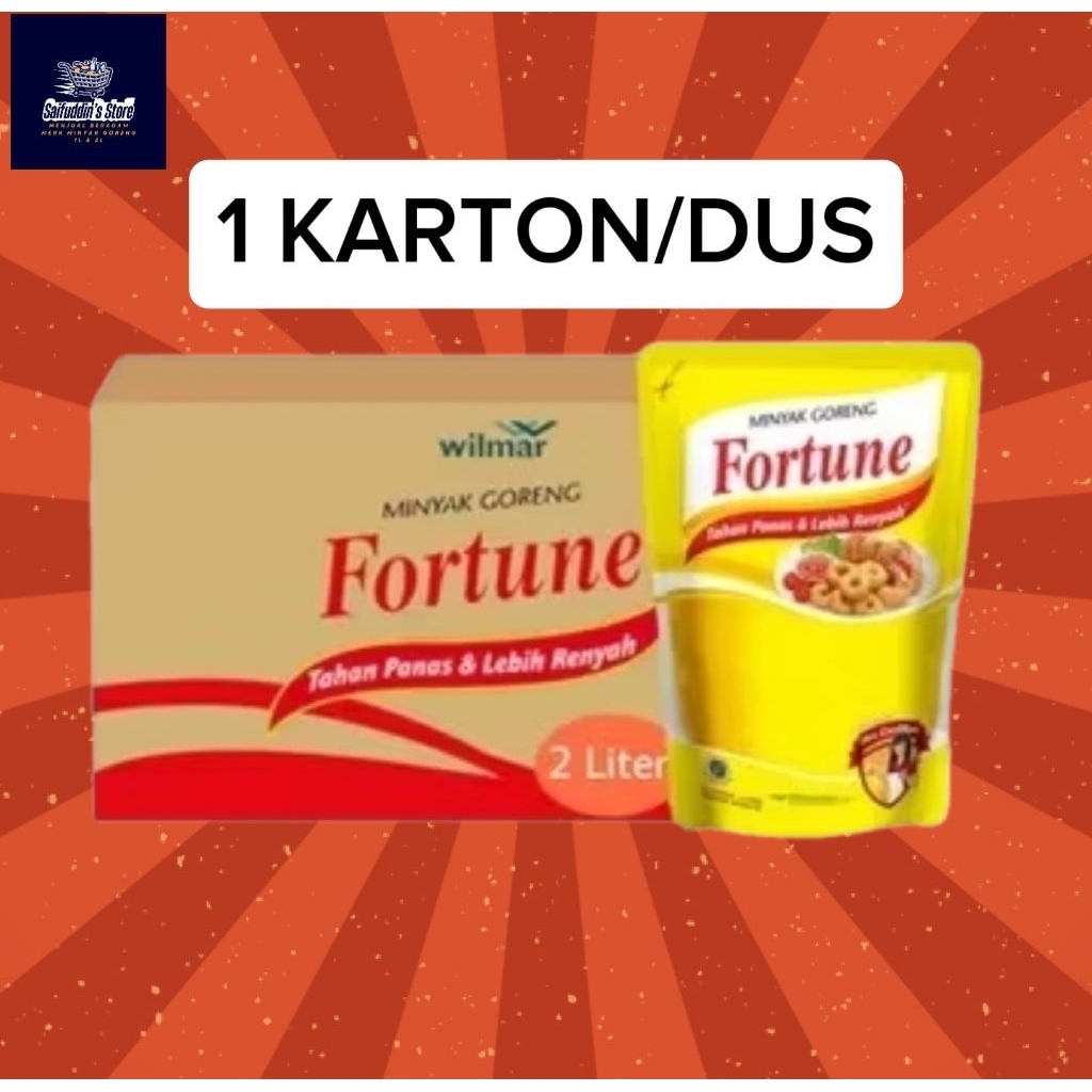 Minyak Goreng FORTUNE 1 KARTON/DUS ( 2 liter , 1liter , 800ml )