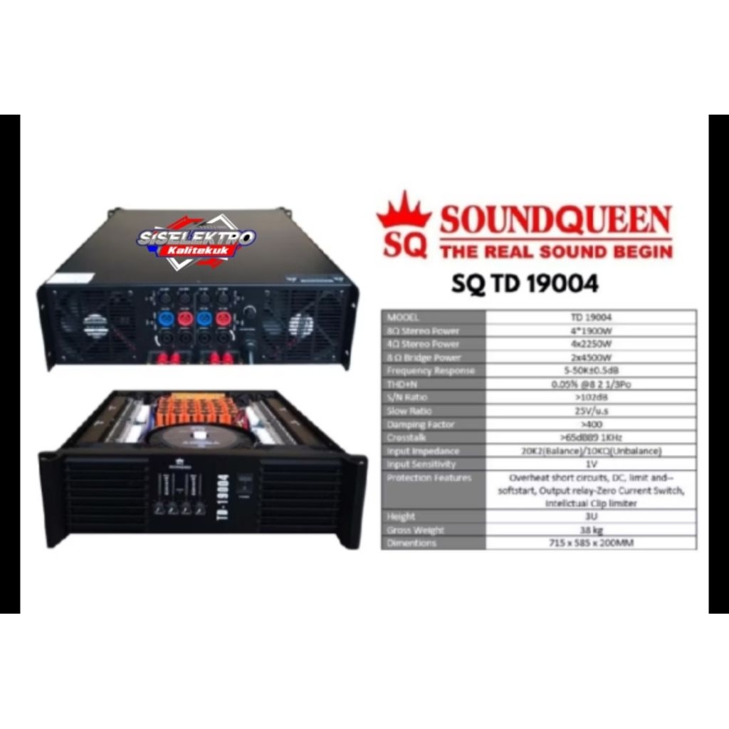 power amplifier soundqueen td 19004 Powe soundqueen td19004