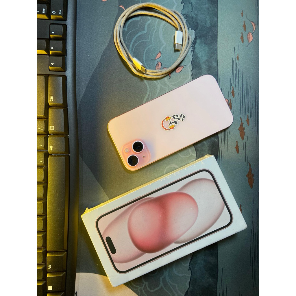 iPhone 15 128gb iBox pink preloved