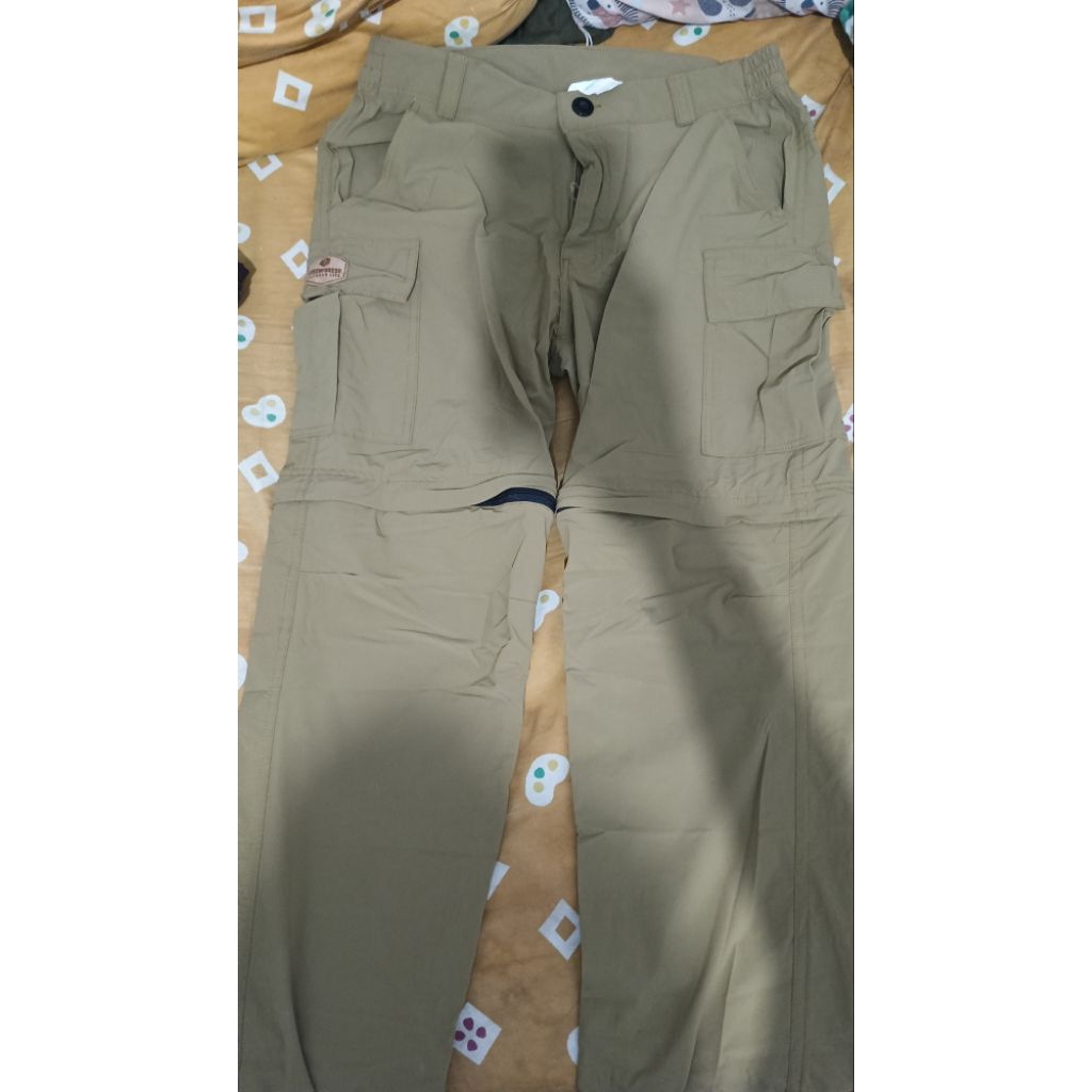 CELANA GUNUNG CARGO 2IN1 GREENFOREST EBONI QUICKDRY PRIA WANITA (SEKEN)