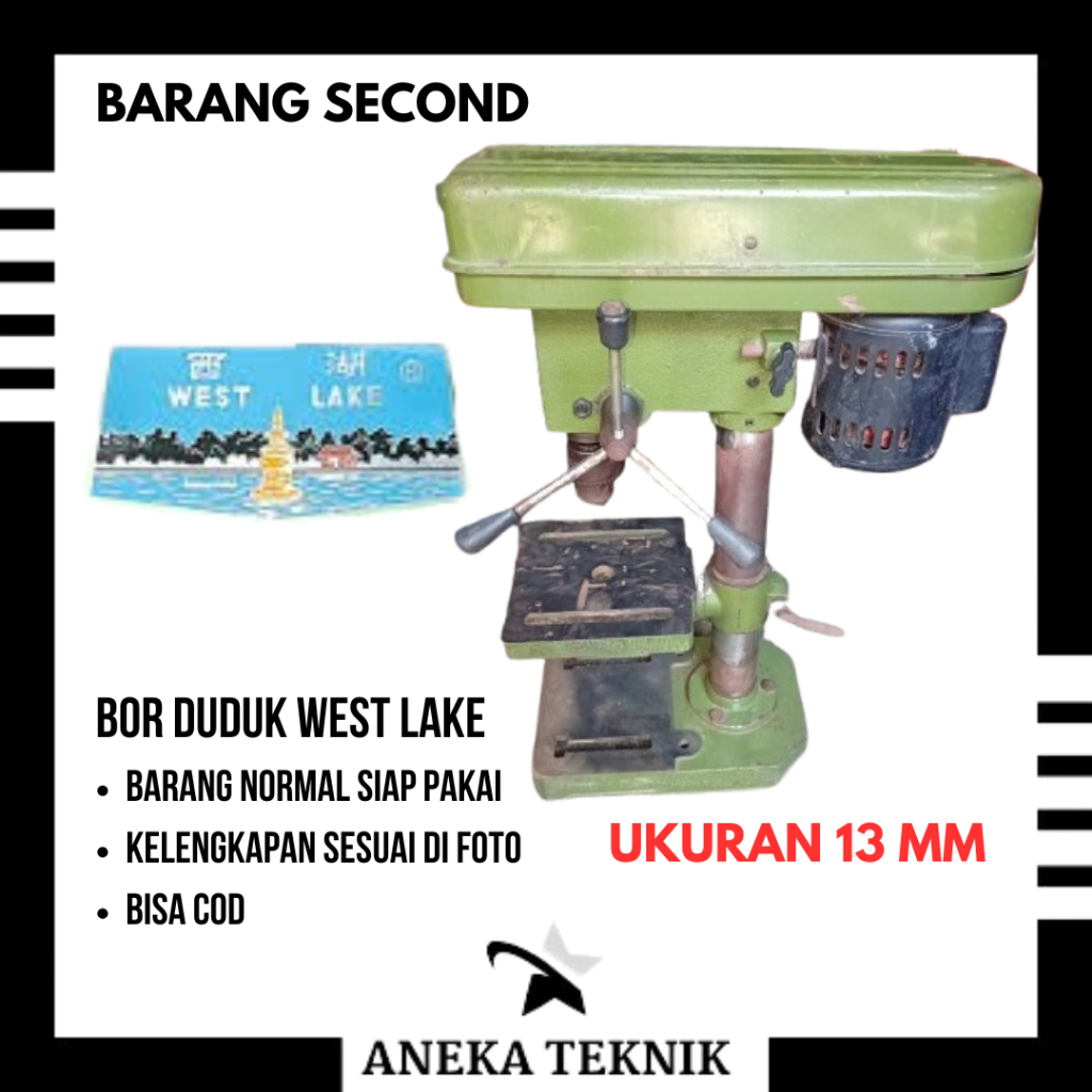 WESTLAKE Mesin Bor Duduk 13mm WESTLAKE ZHX-13 ORIGINAL 1phase / Bench Drill 13 mm WESTLAKE ZHX13-I A