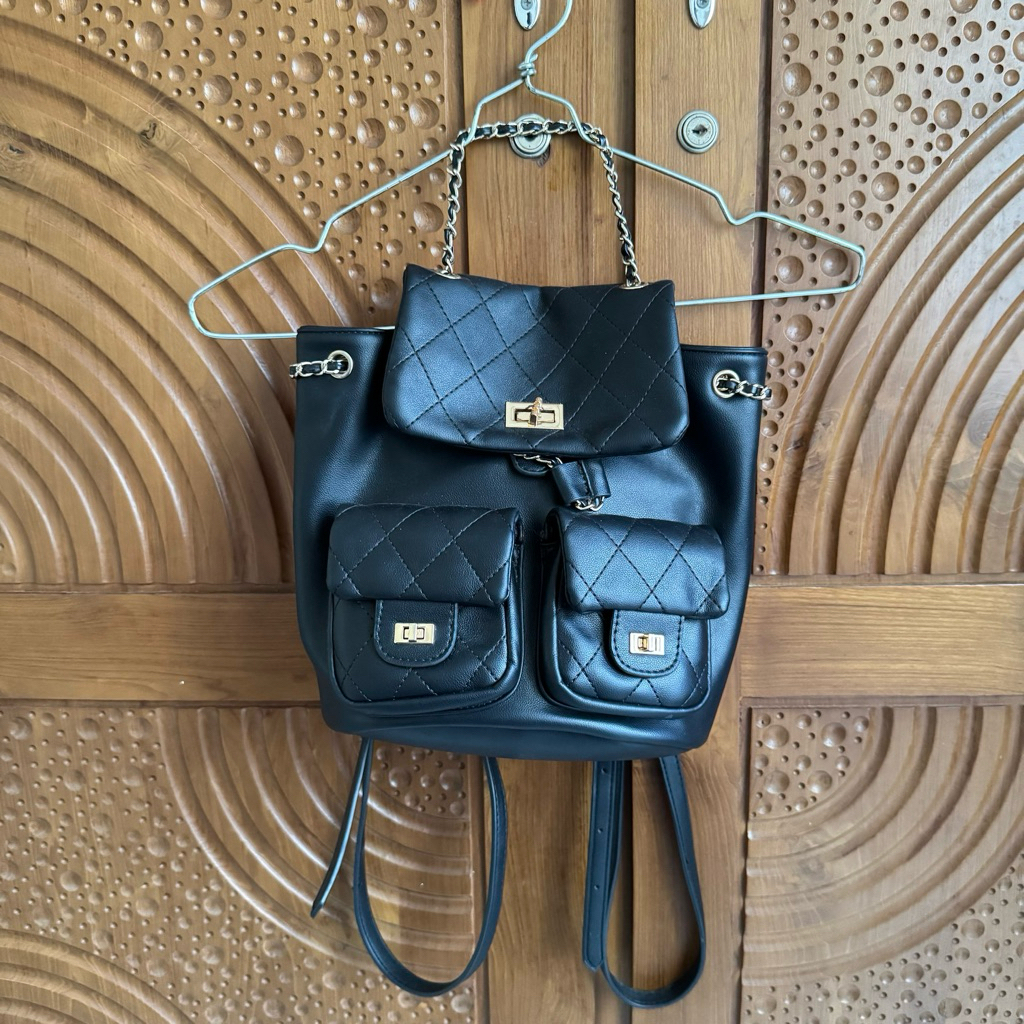 Preloved Tas En-ji Seorina Backpack Black