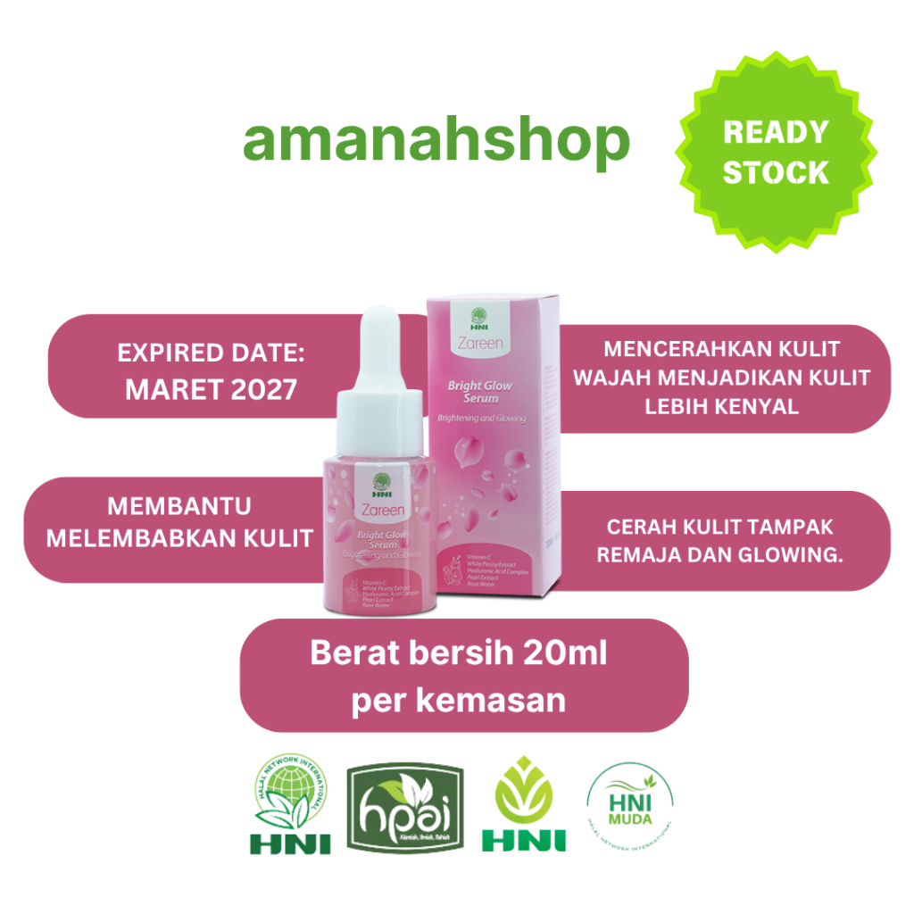 Zareen Bright Glow Serum HNI HPAI