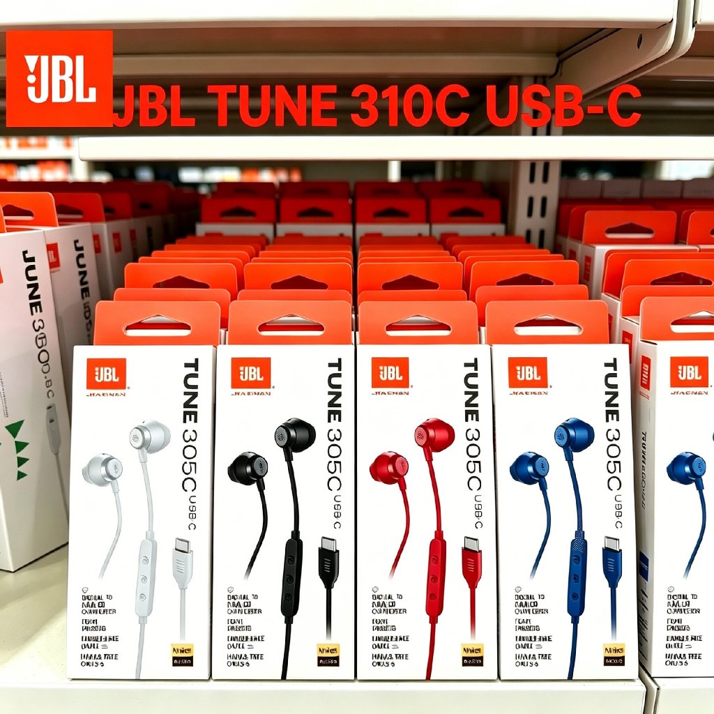 [ COD ] JBL TUNE 305 C USB C Wired Type C Hi-Res Earphones