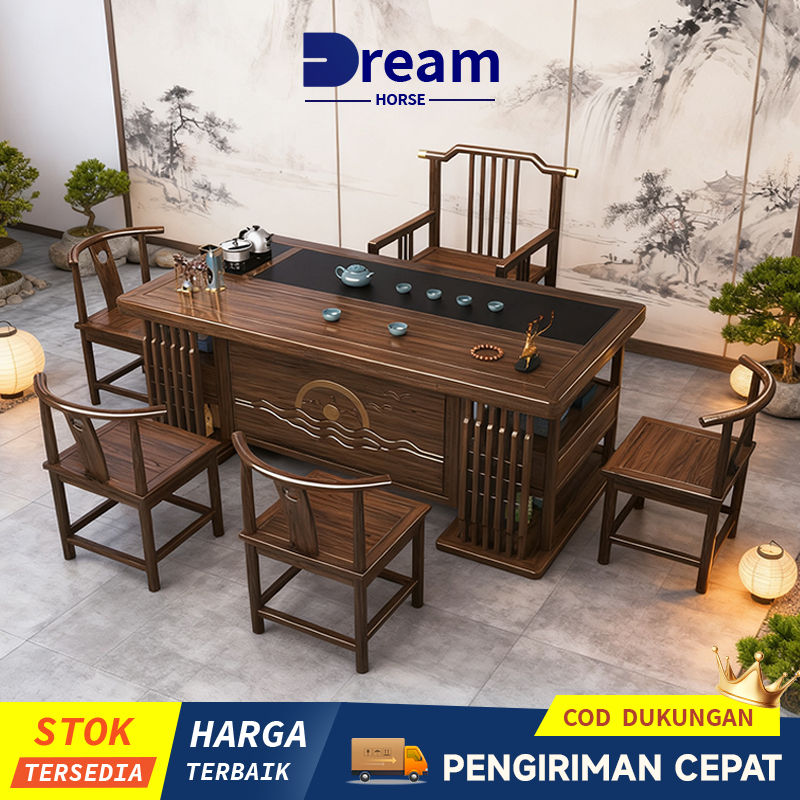 COD Meja Teh Cina/Meja Tamu/Meja Teh Kayu Solid/Meja Resepsi/Meja Pembuatan Teh/Meja Teh Modern