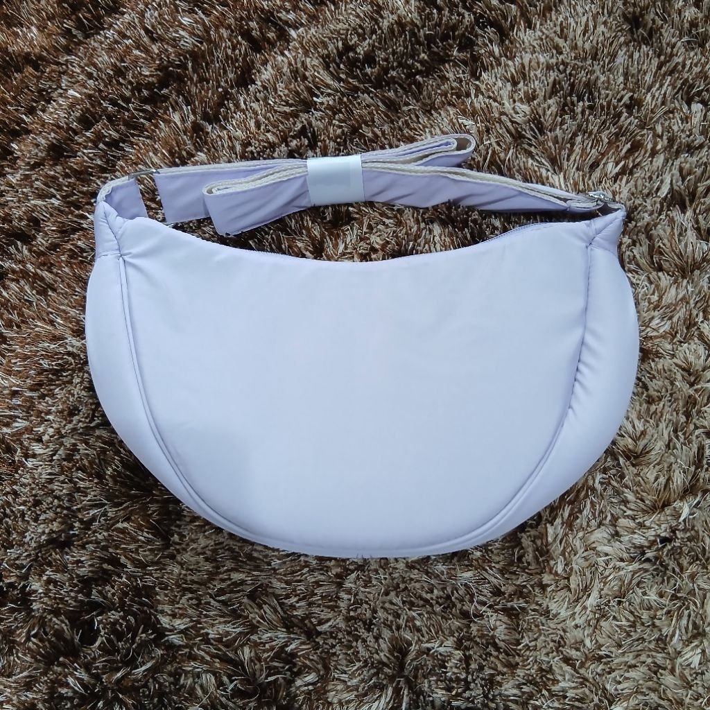 Tas Bahu Mini Wanita Waist Bag Kanvas Lilac