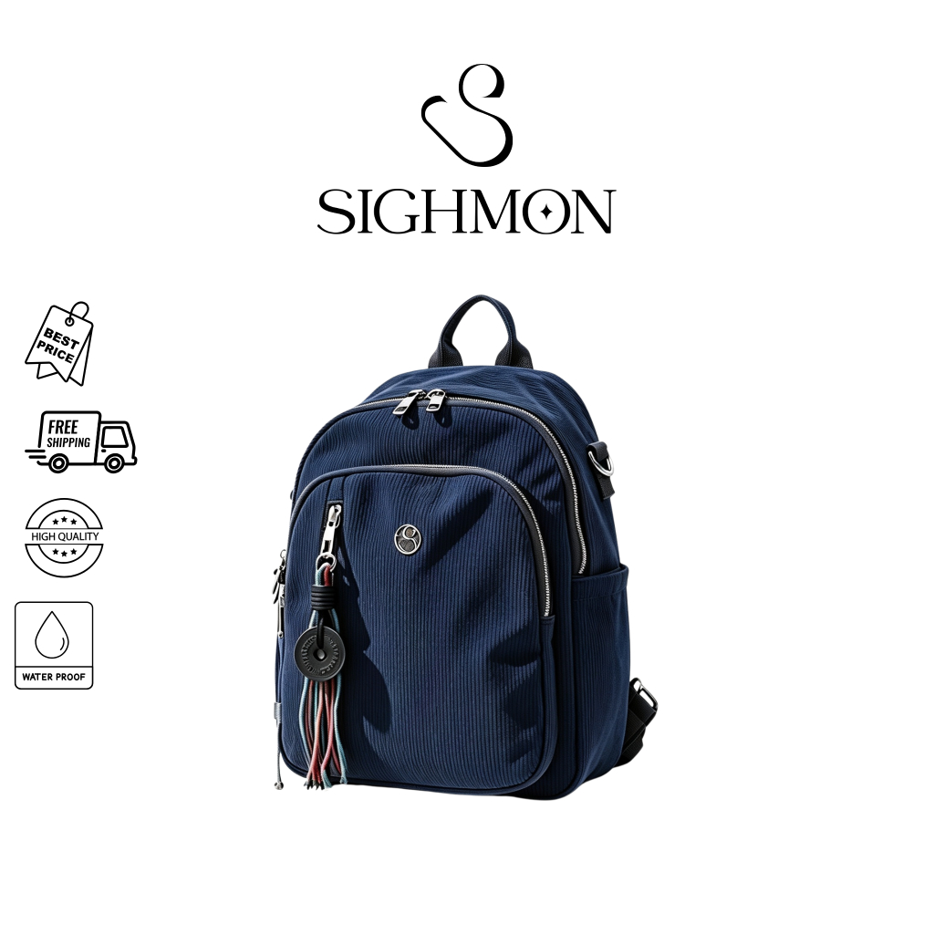 [POPPY] SIGHMON - Tas 3in1 Ransel, Selempang, Jinjing FREE GANTUNGAN