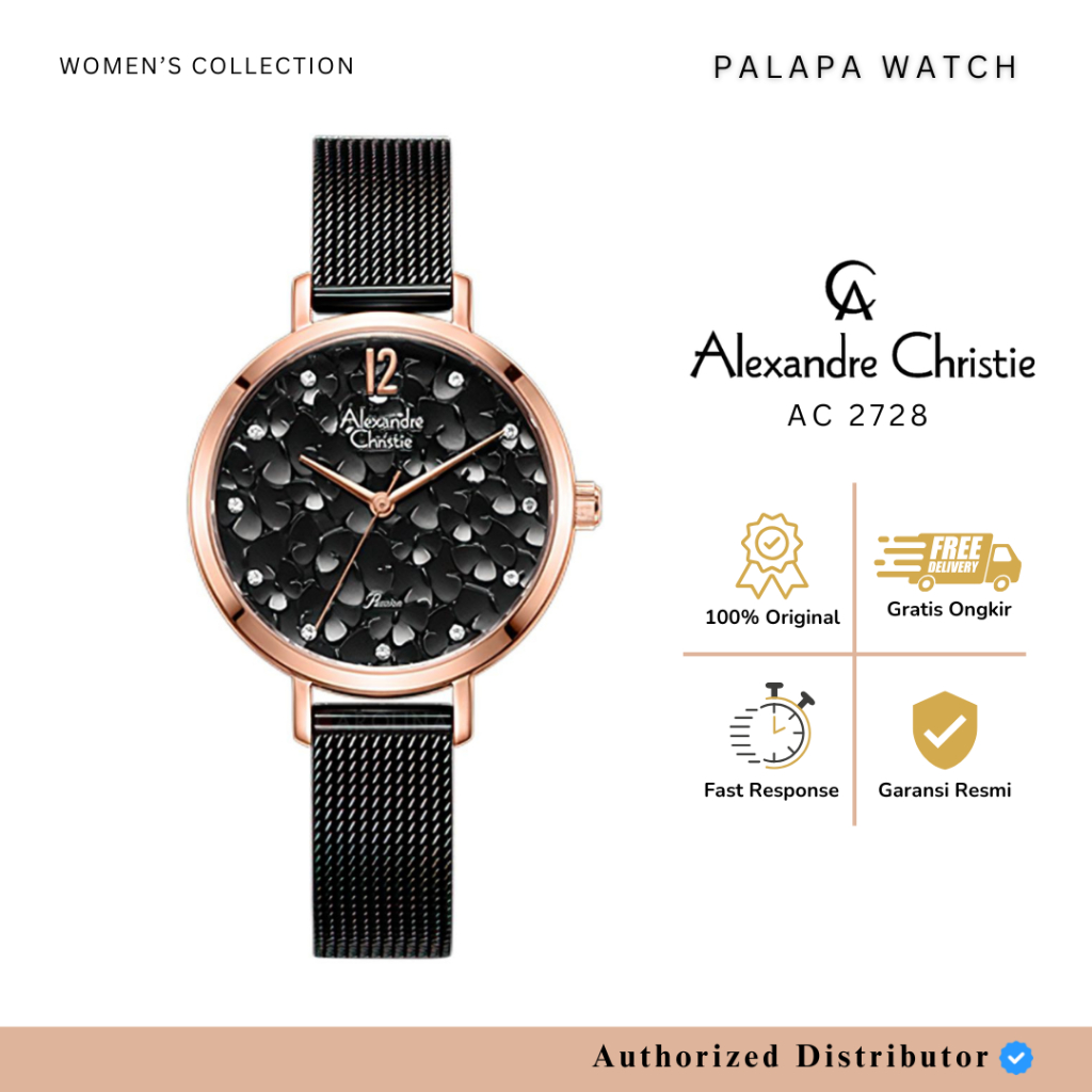 Jam Tangan Wanita Alexandre Christie AC 2728 / ac2728 Rantai Pasir Original