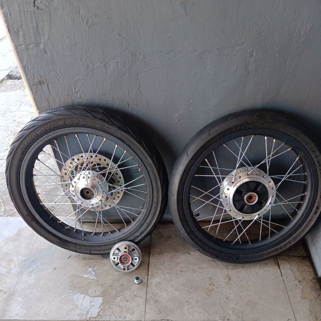 Velg Rossi Italy ukuran 215-215 Ring17 PNP CB,Gl,MP,TIGER Tromol depan megapro belakang rx king