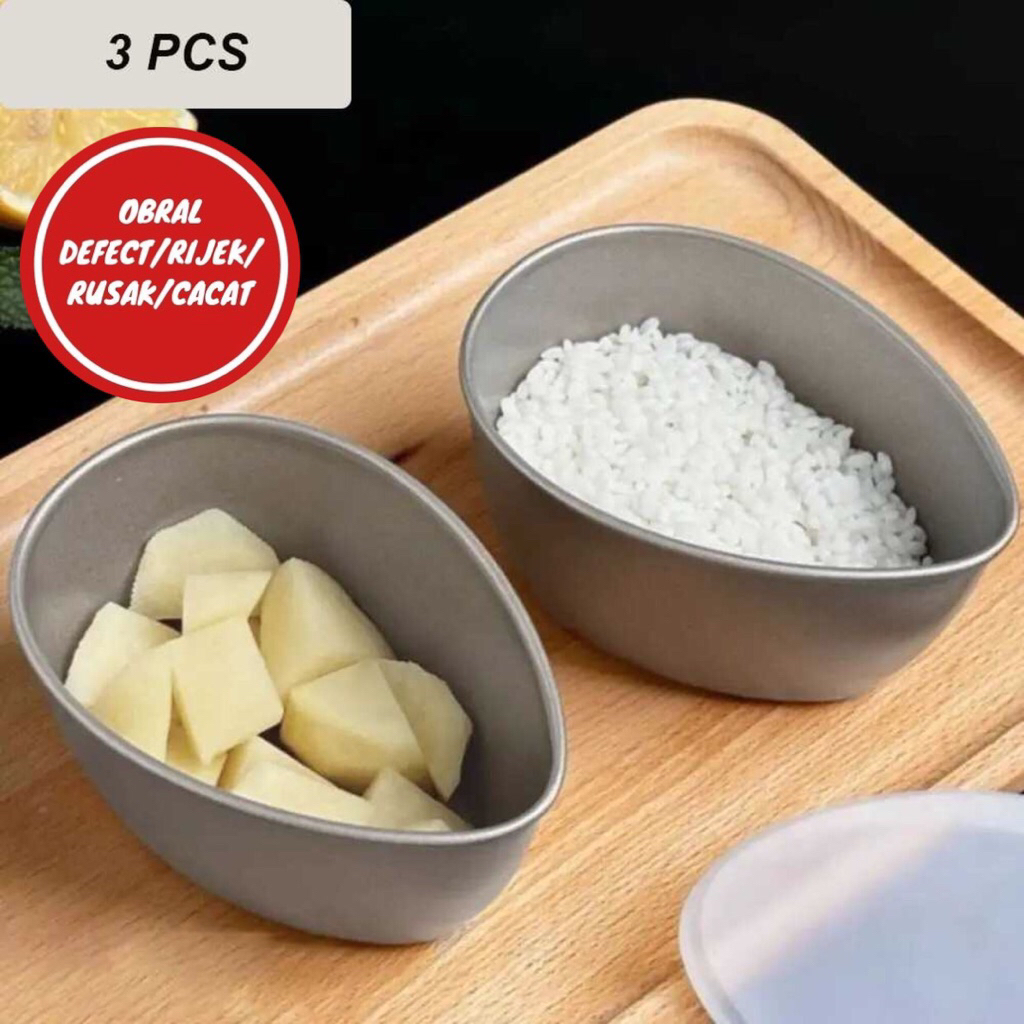 [OBRAL RIJEK] Mangkuk Kukus Steaming Bowl Stainless Steel 304 3 PCS - LB-30