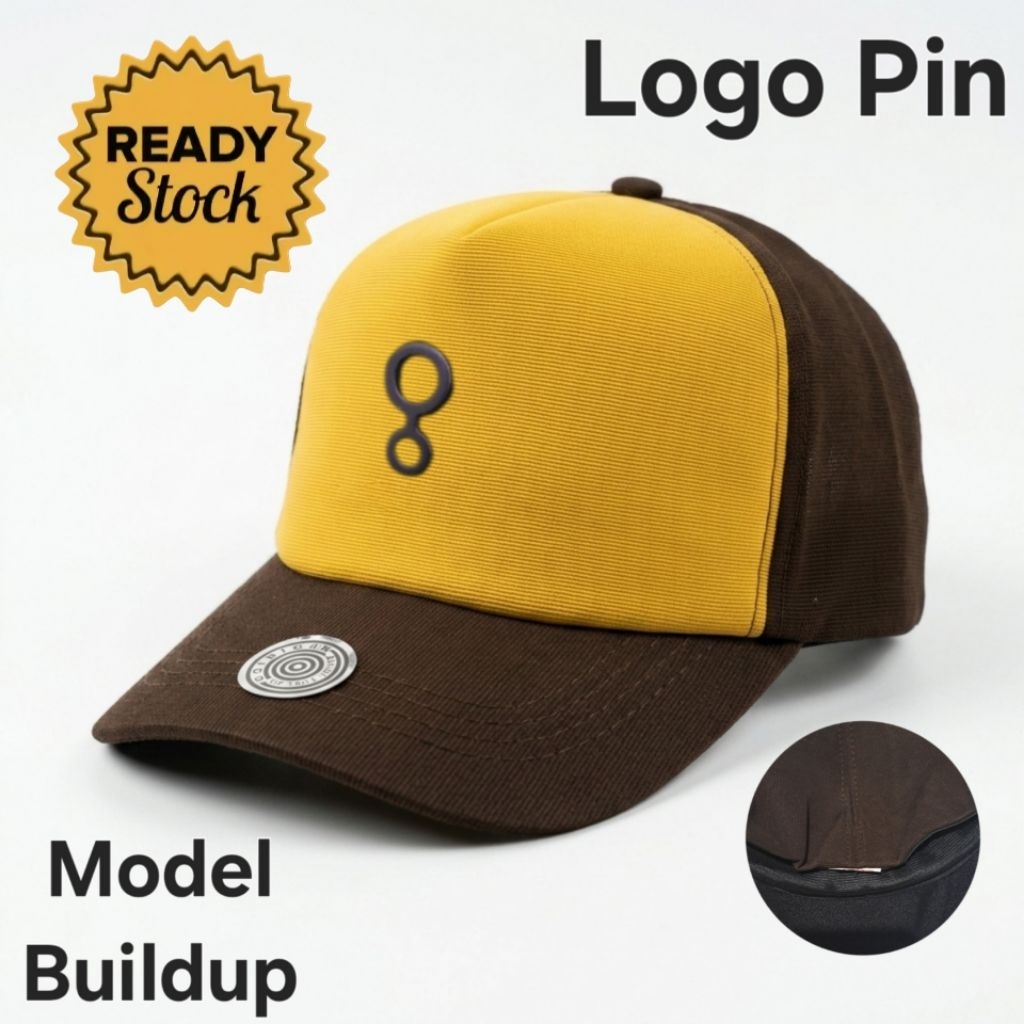 Topi Baseball Built up Logo Besi Metal