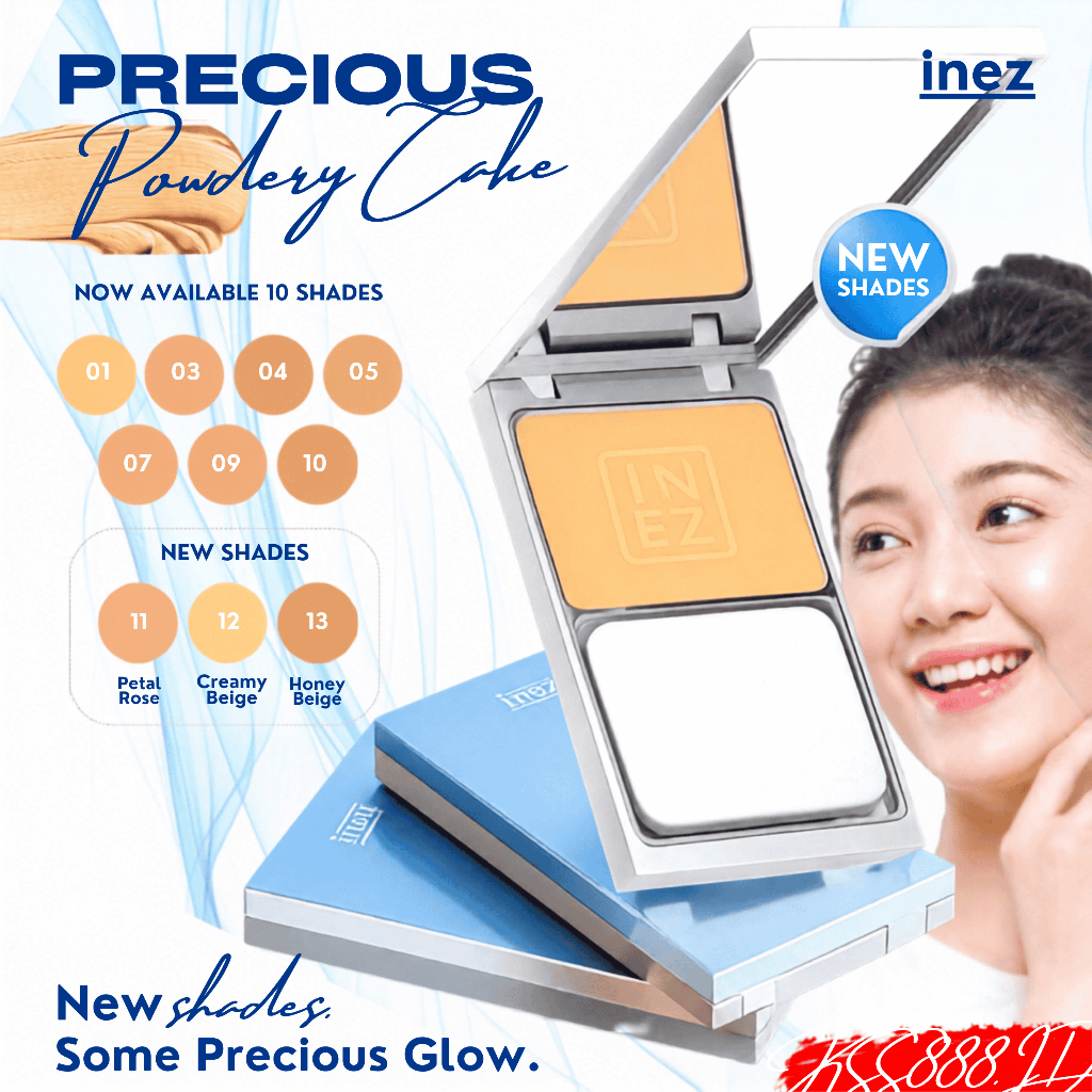 Inez precious powdery cake - ppc fullcase - Bedak padat - inez bedak padat waterproof