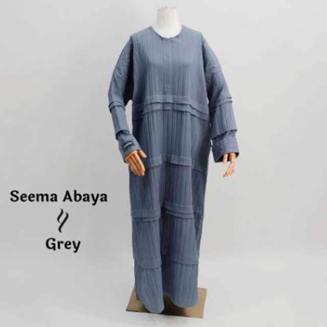 abaya gamis yarka grey preloved harga 130rb + adm