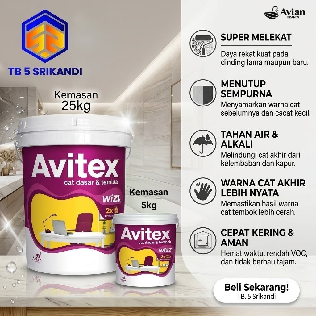 Cat Alkali / Cat Dasar Tembok Avitex Wizz