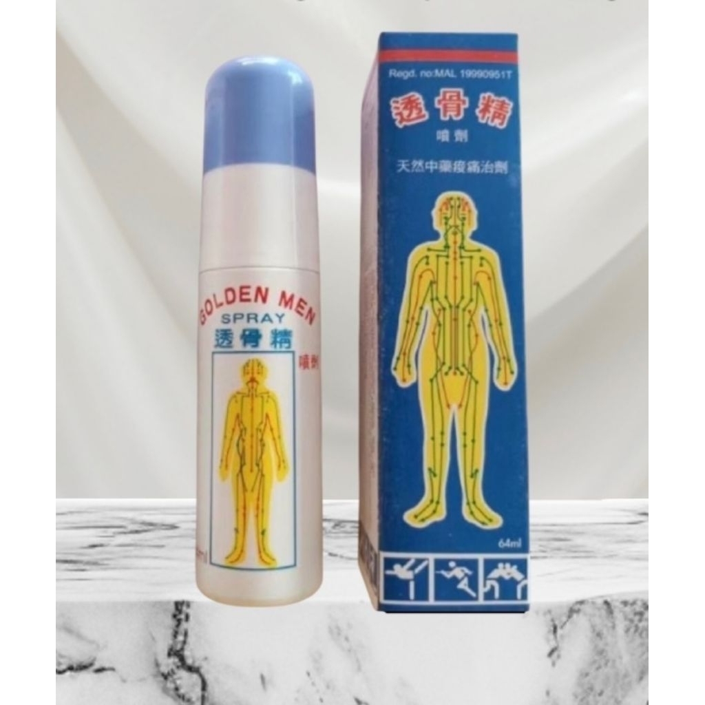 Minyak Gosok Rematik Original 64ml Golden Men Spray