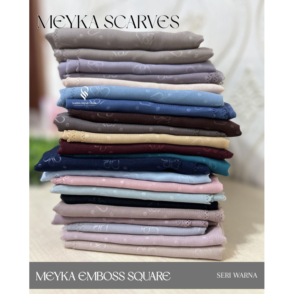 SEGIEMPAT MEYKA EMBOSS POLOS (MEYKA EMBOSS SQUARE)