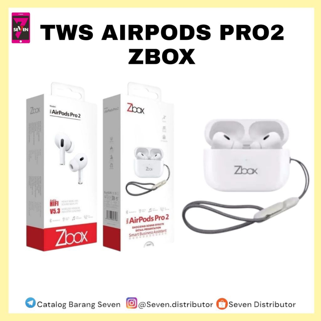 Hf Tws Zbox Pro 2 Headtset Bluetooth Tws Zbox Airpods Pro 2
