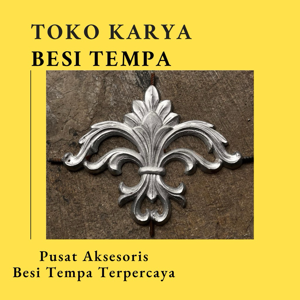 Ornamen Pagar Besi OR-1231 / 1 Sisi / Ornamen Pagar Besi Daun / Ornamen Pagar Besi Rumah Klasik / Cl