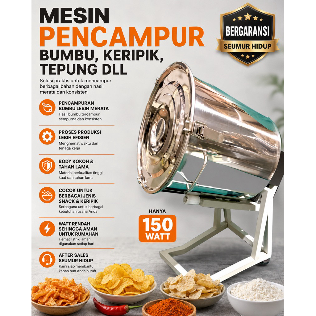 mesin pengaduk bumbu kering