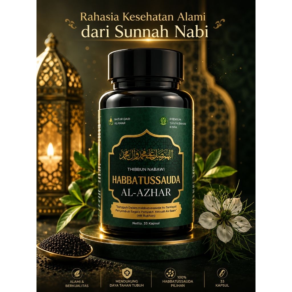 Habbatussauda Al-Azhar  - Grade A, Murni Tanpa Campuran, Dosis Tepat