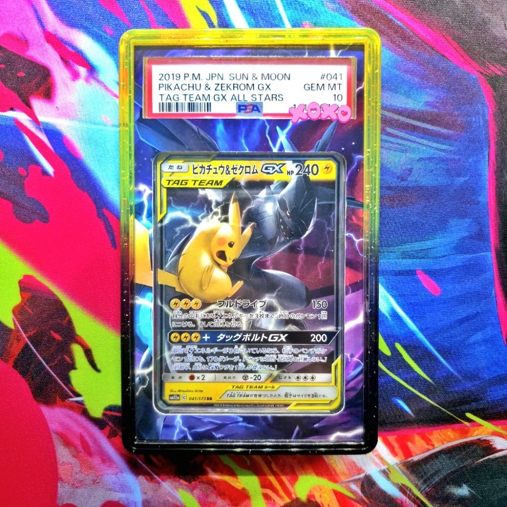 Psa 10 Pikachu & Zekrom Gx 041 Rr Sm12a Tag Team Gx All Stars Pokemon