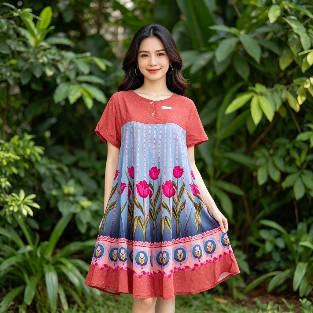 Daster klok HAP no. 11/klok 11 HAP/klok kancing depan