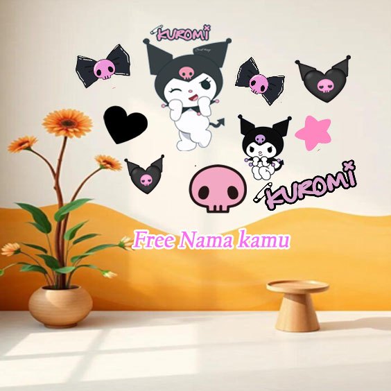 Sticker Dinding 3 Dimensi Kuromi,