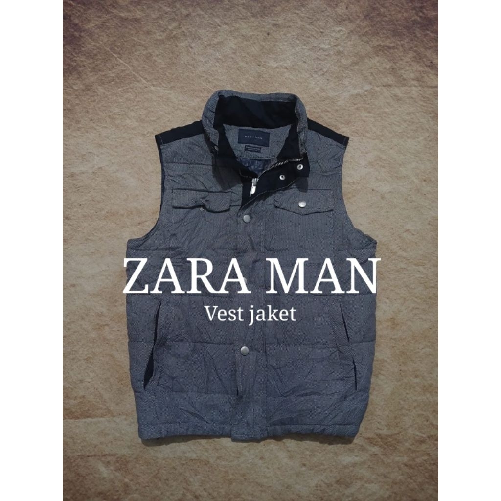 Vest puffer keren ZARA MAN tebal empuk bekas pakai
