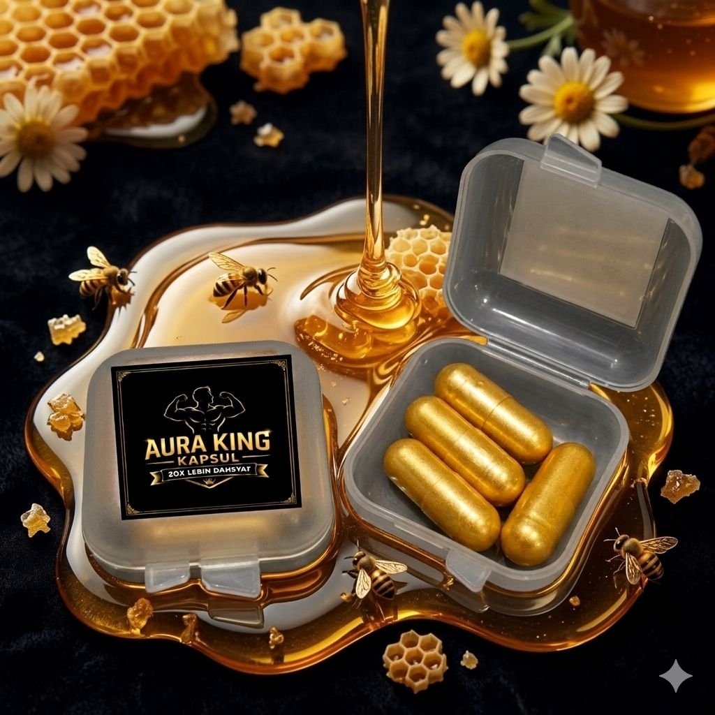 Kapsul madu bubuk alami Cap Aura King 100% madu murni pilihan