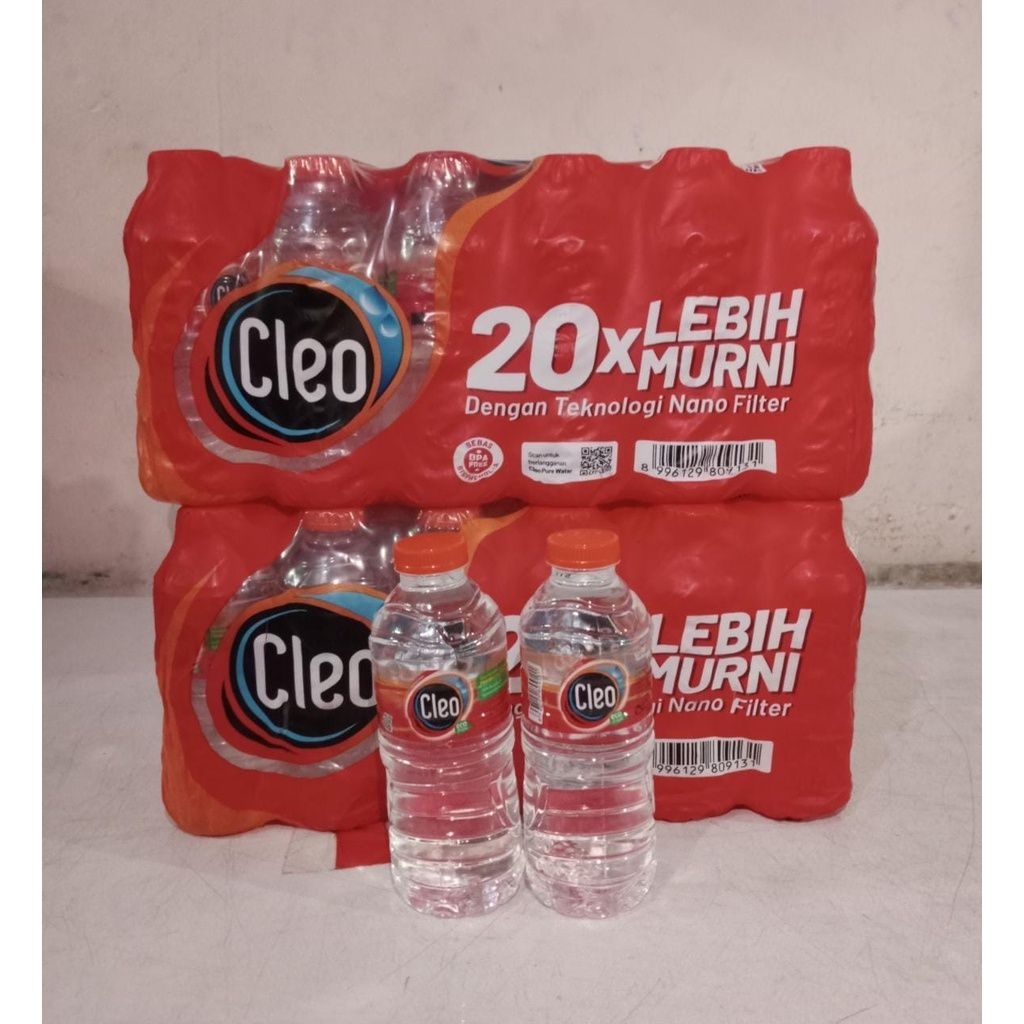 Cleo 200 ml - Cleo Botol Mini 200 ml 1 dus isi 24 - Air Minum Cleo