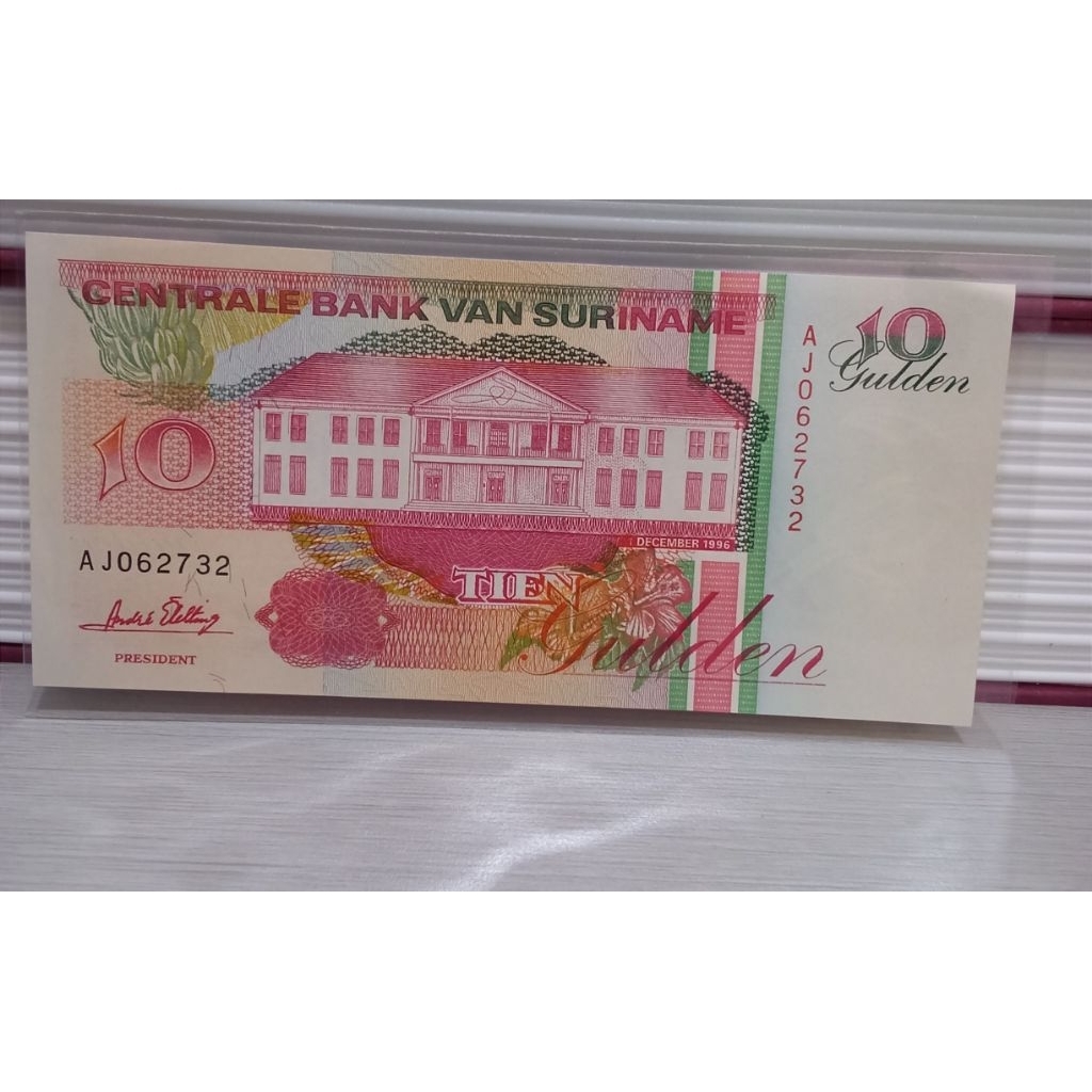 Uang Kuno Suriname 10gulden UNC untuk Koleksi dan hobi terbaik