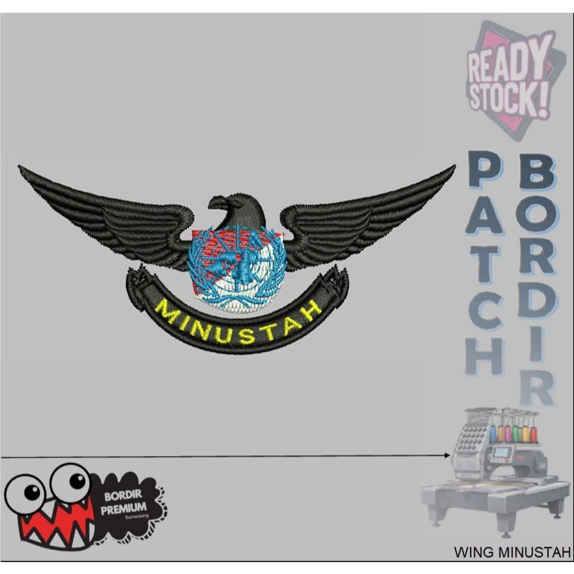 BREVET WING PDL TNI AD PERKERAS MIKA BORDIR EMBROIDERY - BDS