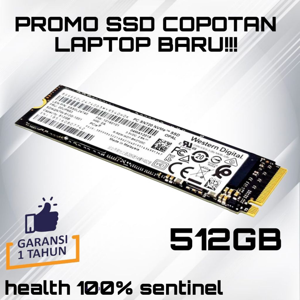 SSD 512GB NVME GEN 4 COPOTAN LAPTOP BARU