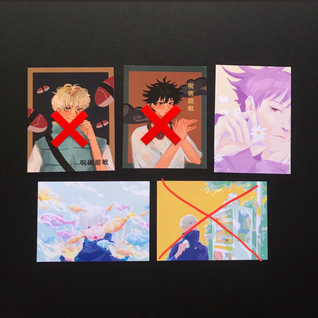 [SALE] Artprint JJK / Postcard Jujutsu Kaisen Megumi Inumaki