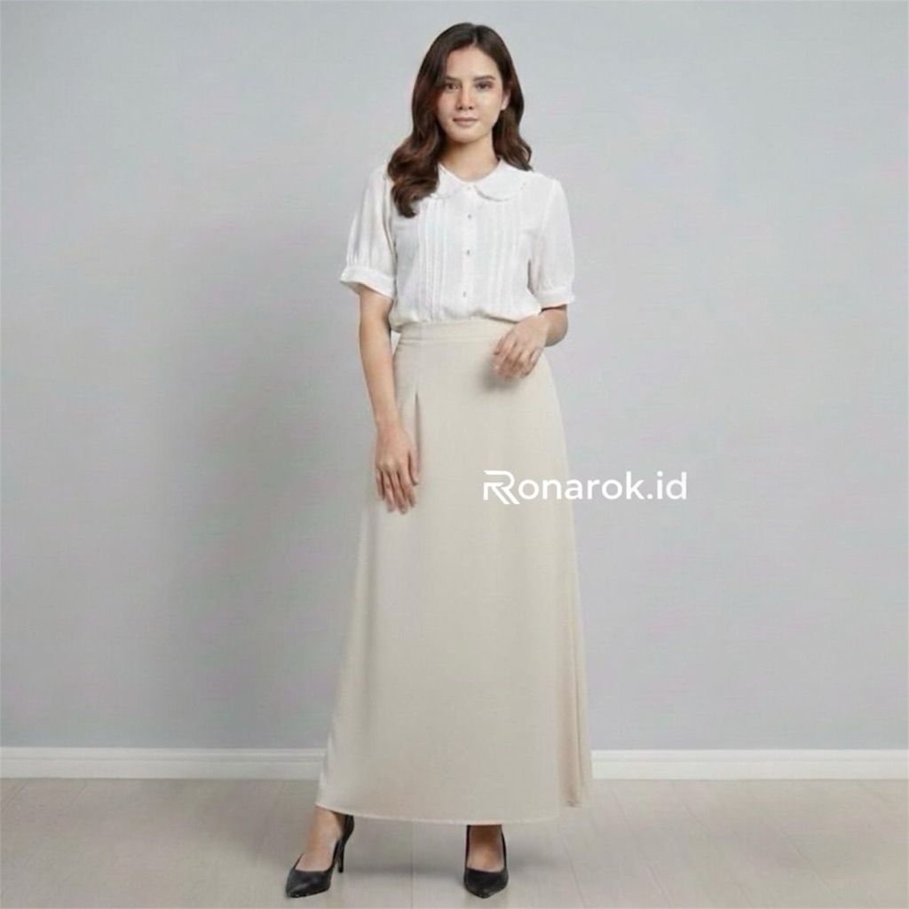 Rok A Line Kerja Premium Skirt A Line Skirt Korean Style Rok Kerja Wanita Rok Polos