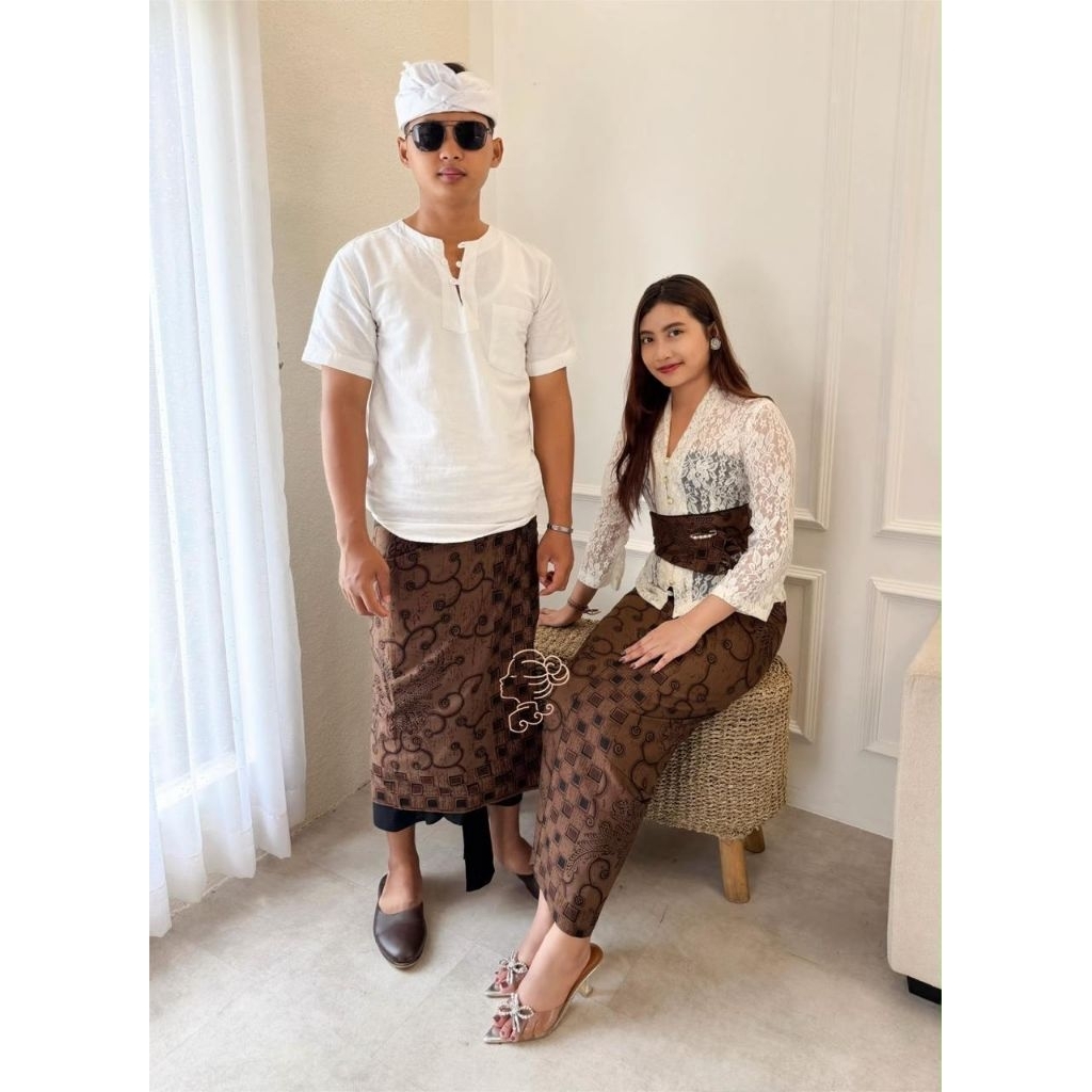 SET COUPLE KAMEN SAPUT BATIK KLASIK | SAPUT BATIK PREMIUM | PAKAIAN ADAT BALI