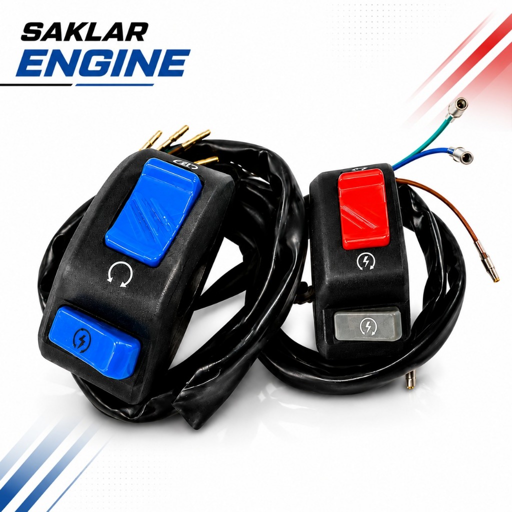 SAKLAR STOP ENGINE STARTER UNIVERSAL MOTOR - TOMBOL ENGINE STOP & STARTER HIGH QUALITY