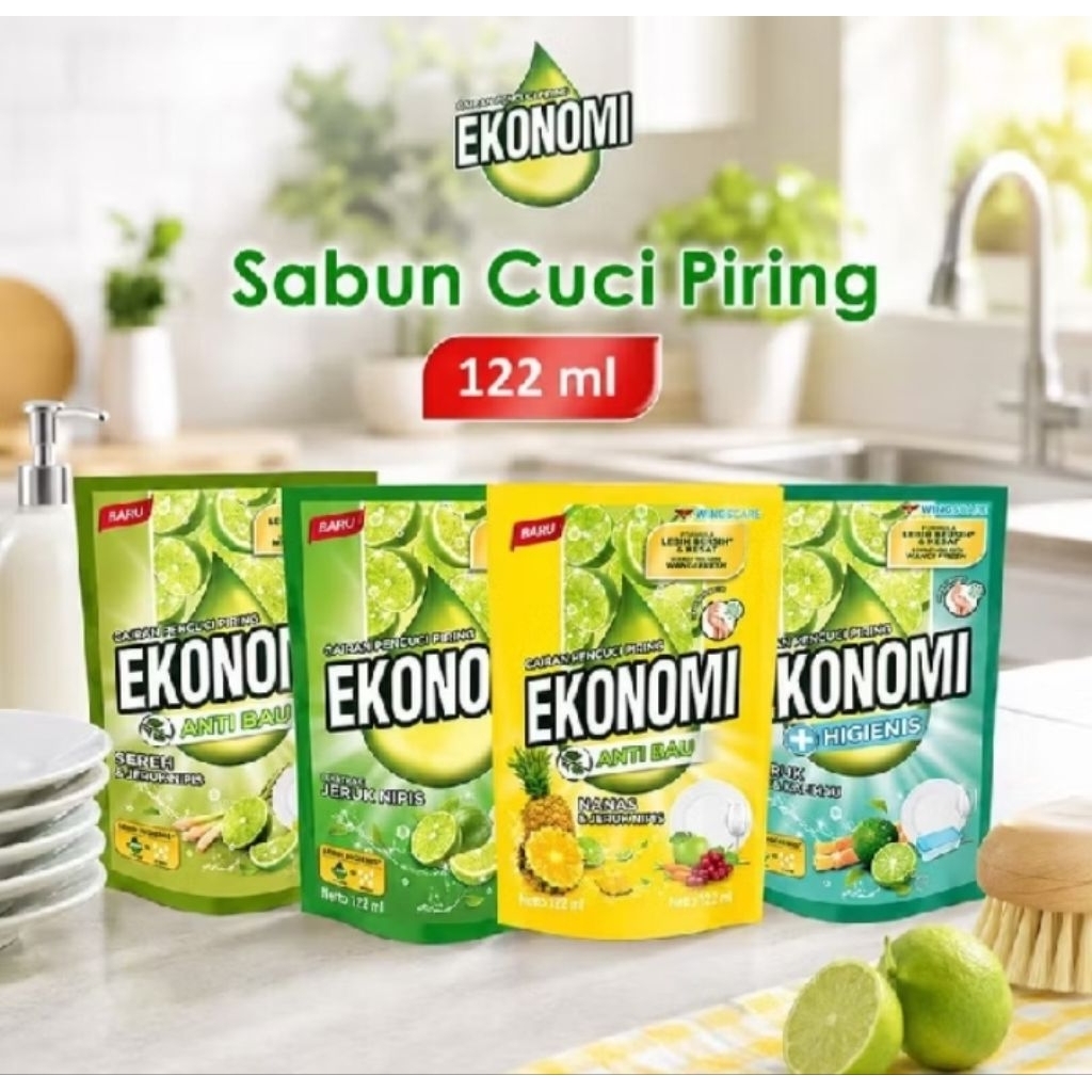 ekonomi cair {paket isi 2pc} 122ml // ekonomi sabun ekonomi cair // harum tahan lama // sabun cuci p