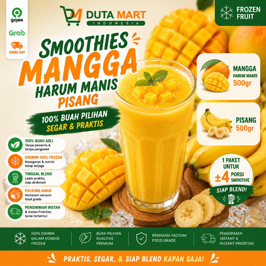 Smoothies Mangga Pisang Untuk 4 Porsi | Duta Mart Indonesia