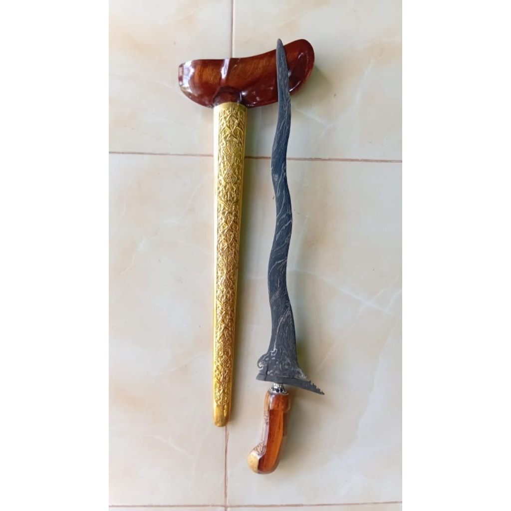 Keris Pendawa Cinarito Luk 5 Pamor Ngulit Nguet / Buntel Mayit