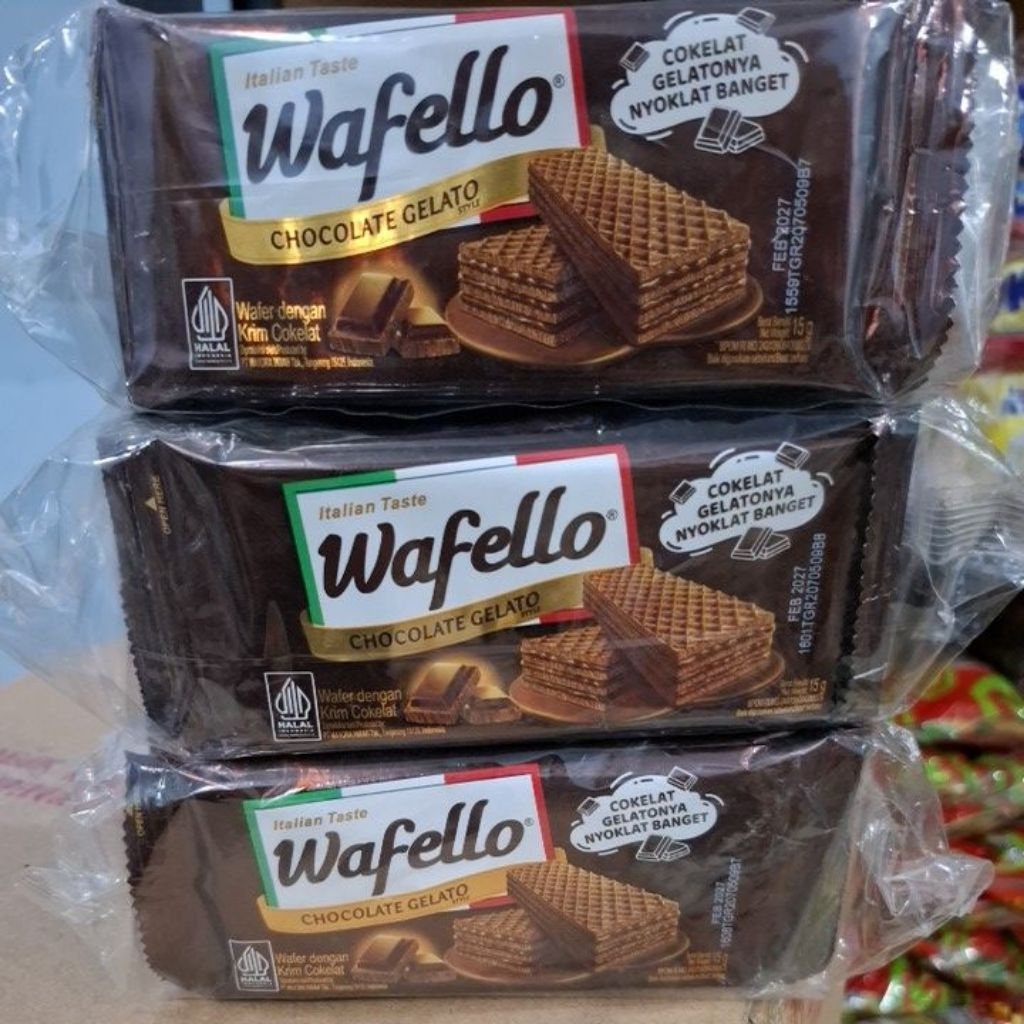 Wafello coklat 15g ( 10 pcs ) pack