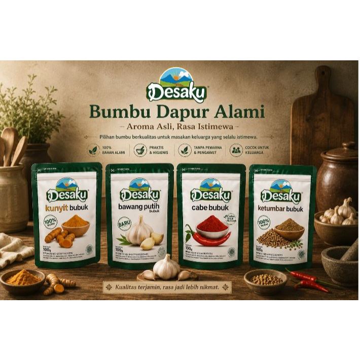 Desaku Bubuk Desaku Bumbu Dapur Bumbu dapur 100% Alami Desaku Bumbu Dapur - Tobaku Manda